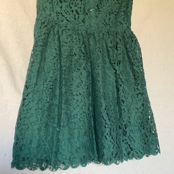 H&M Divided forest green floral lace dress, Size 4 - Picture 10 of 13